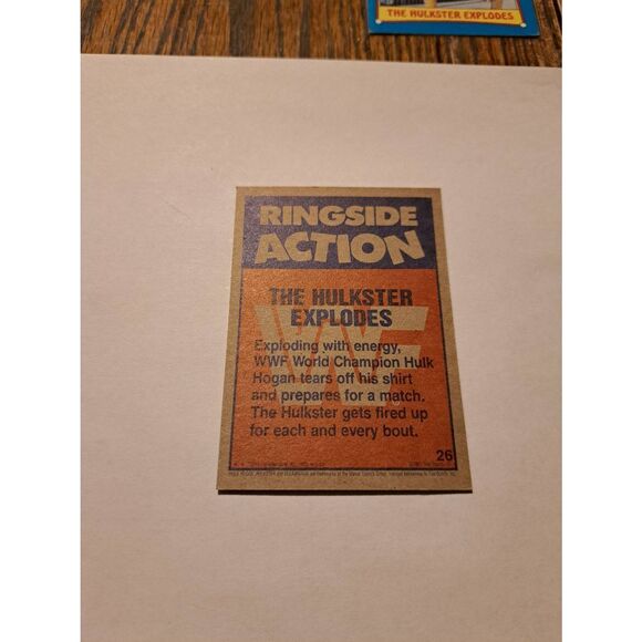1987 Topps WWF Hulk Hogan #26 The Hulkster Explodes Wrestling Card Titan Sports - Picture 2 of 2